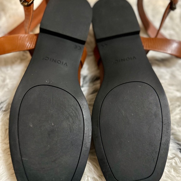 Vionic Anaya Sandal Brown Leather Size 10 - Picture 4 of 5